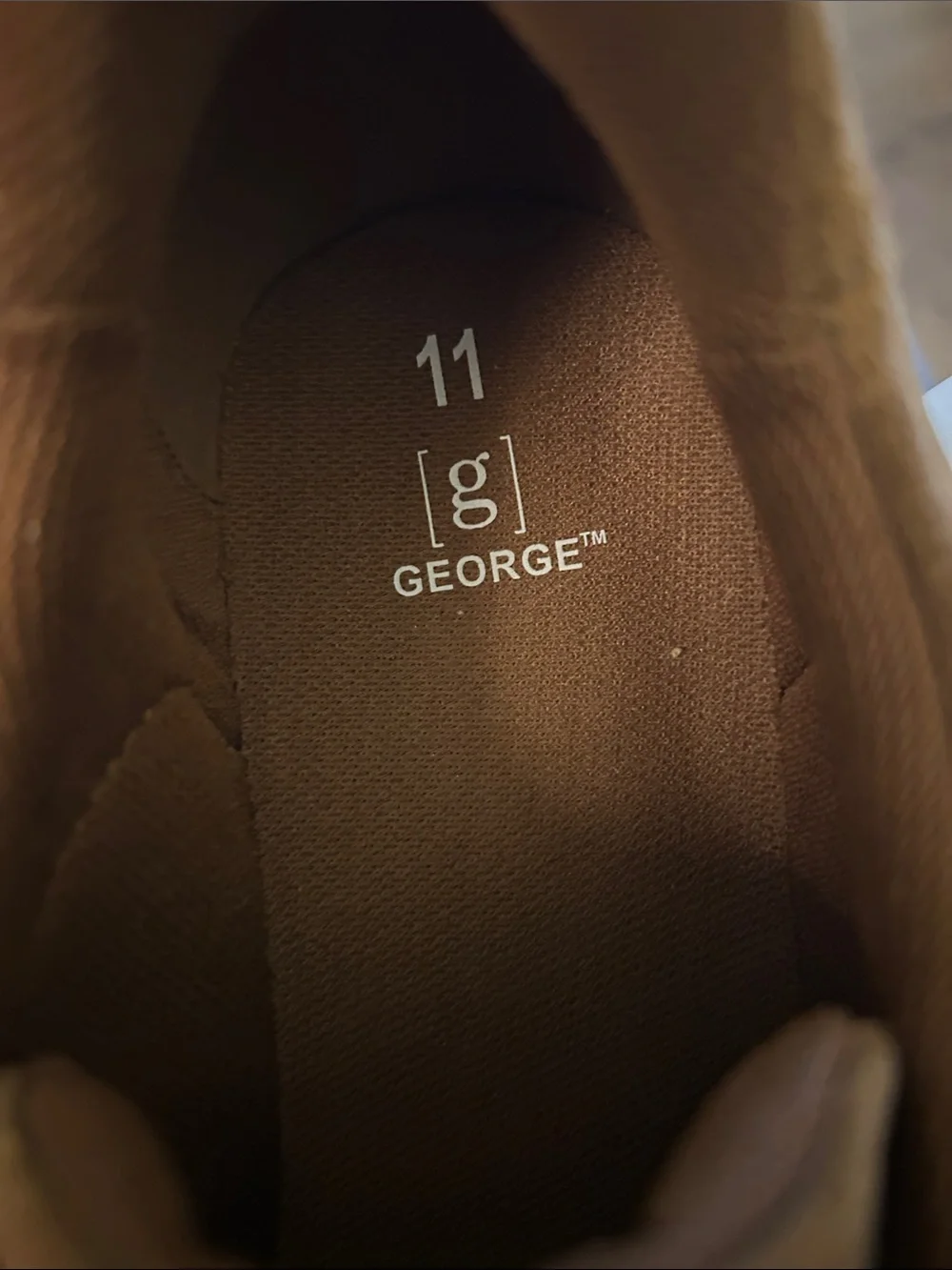 NWT! George Men's Gore Slip On Shoes Cognac Brown Size 11 Genuine Leather No Box
